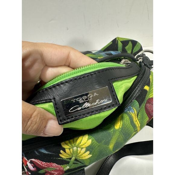 Tosca Blu Bag Purse Satchel Rainforest Y2K Handbag Canvas Parrot Keychain - Picture 9 of 13